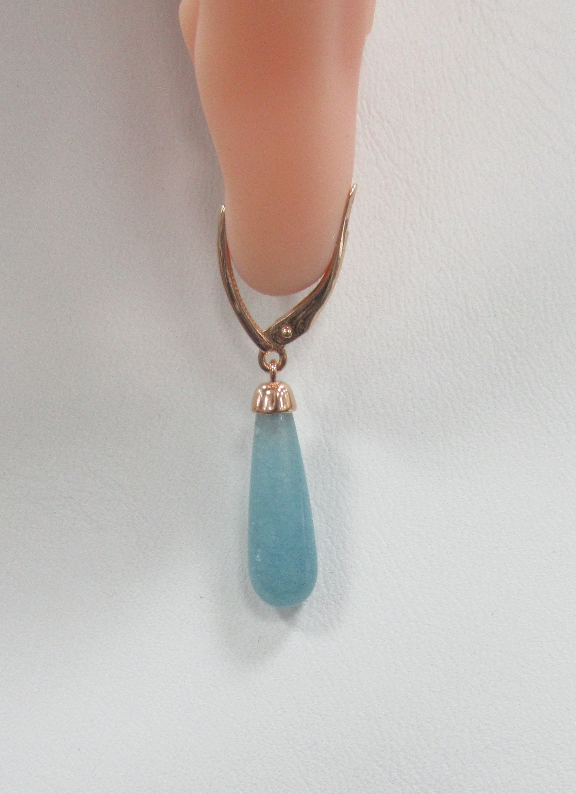 Серебряные серьги с аквамаринами